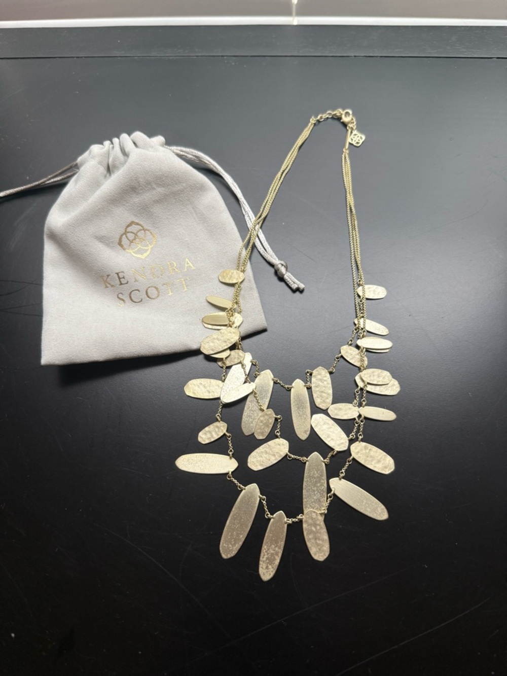 Kendra Scott Gold Hammered Multi-Pendant Necklace